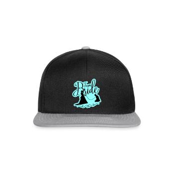 Team Braut Hochzeit Junggesellinnen - Snapback Cap - Schwarz/Grau - Vorne