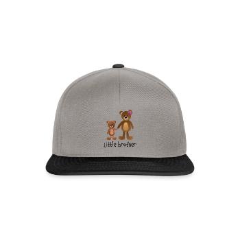 sweet bears siblings, bear, little brother - Snapback Cap - graphite/black - Front