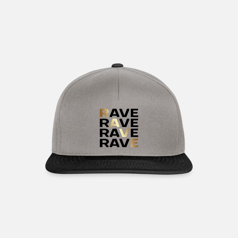 RAVE RAVER TECHNO - Snapback Cap - Graphit/Schwarz
