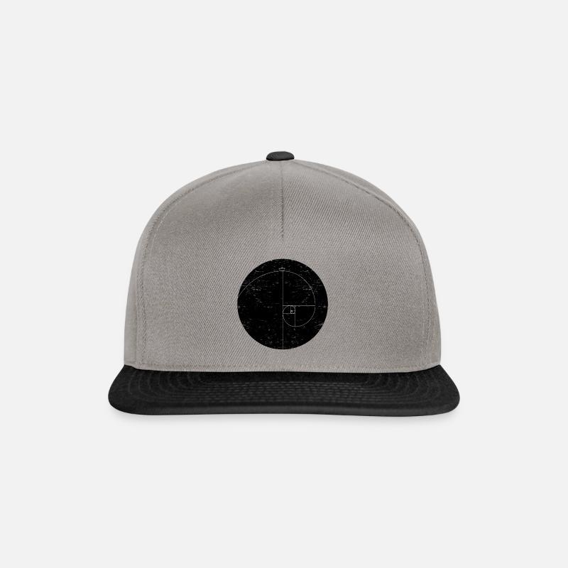 spirale fibonacci - Casquette snapback - gris graphite/noir