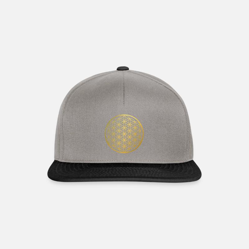 Fleur de Vie - Casquette snapback - gris graphite/noir