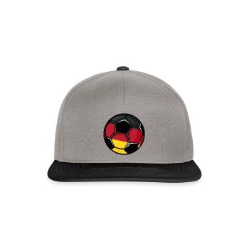 Fußball Weltmeister 2022 Fan Deutschland - Snapback Cap - Graphit/Schwarz - Vorne