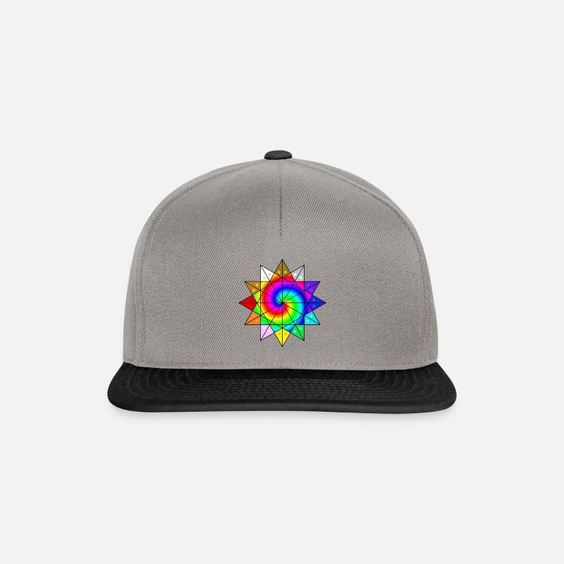 12 Stern Farbspirale - Snapback Cap - Graphit/Schwarz