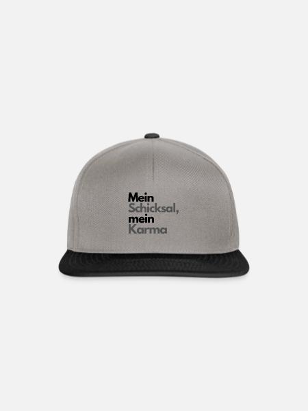 Mein Schicksal mein Karma - Snapback Cap - Graphit/Schwarz