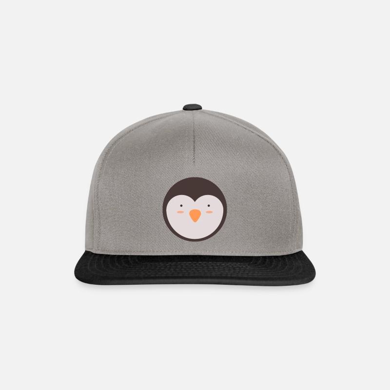 Pingouin mignon - Casquette snapback - gris graphite/noir