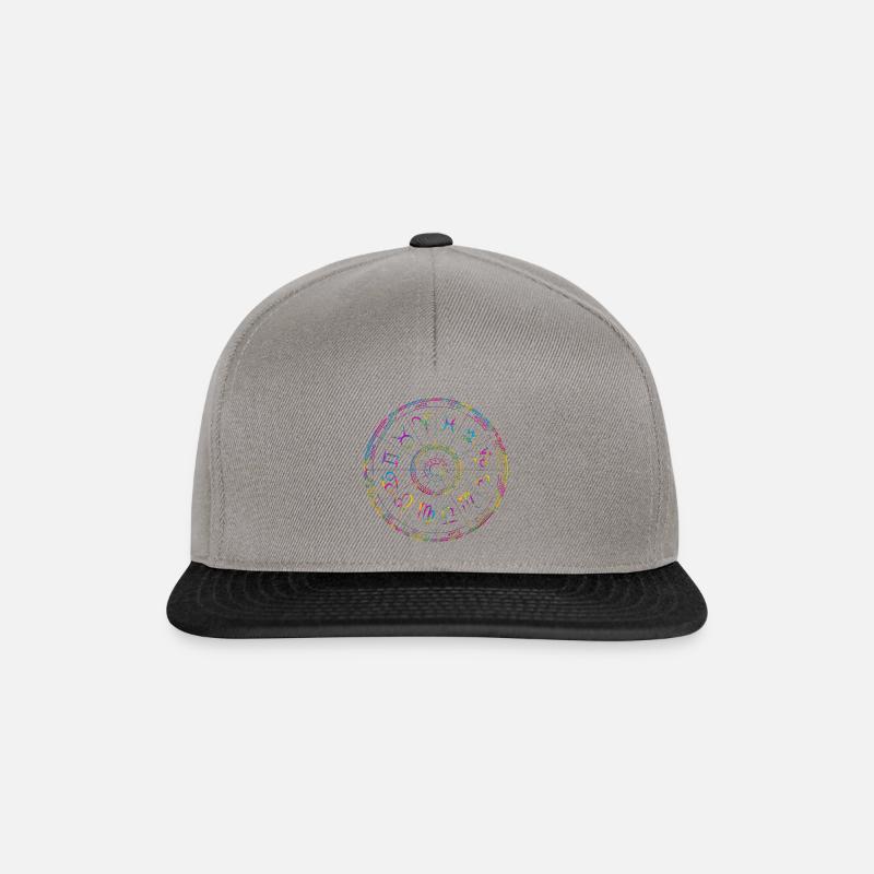 Zodiac Kreisel Design - Snapback Cap - Graphit/Schwarz