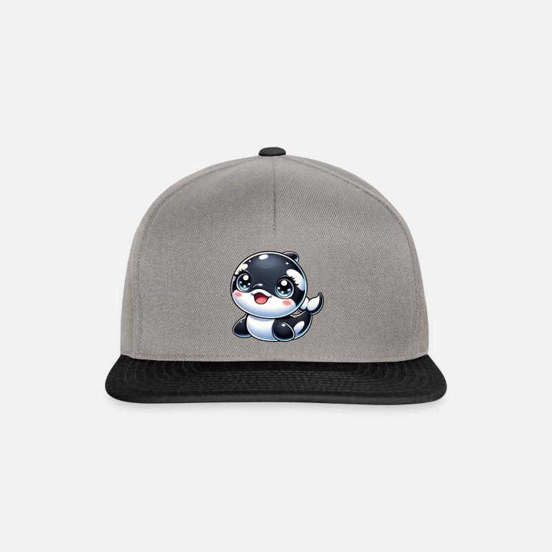 Happy Orca - Snapback Cap - Graphit/Schwarz