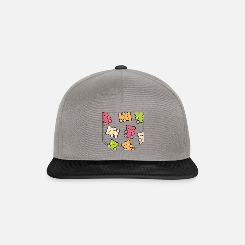 Poche poitrine bonbons cadeau idée - Casquette snapback - gris graphite/noir