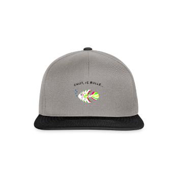 Chut je bulle... - Casquette snapback - gris graphite/noir - Devant
