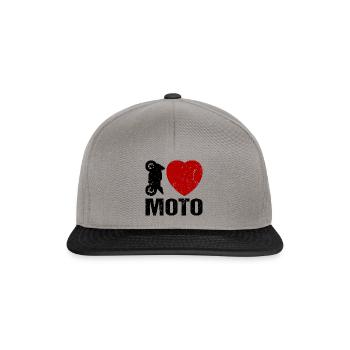 Adoro Moto Motorsport Biker Moto - Snapback Cap - grigio grafite/nero - Fronte