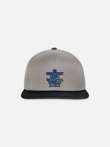 Persönlichkeit blau-lila - Snapback Cap - Graphit/Schwarz