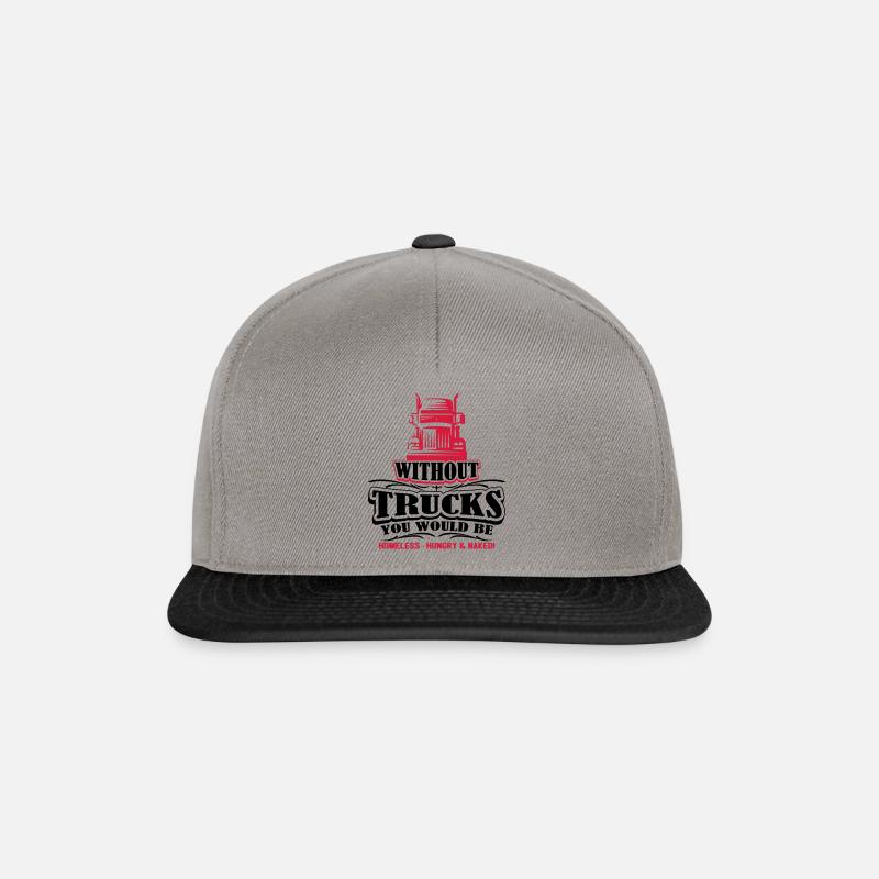 Without trucks would be homeless hungry naked - Snapback Cap - graphite/black