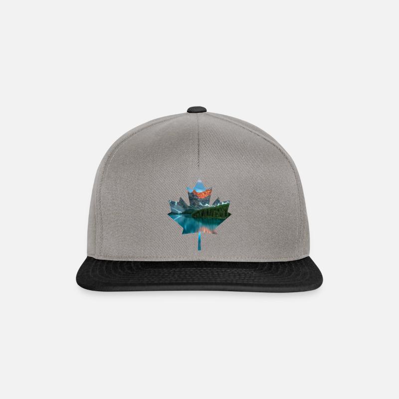 Kanada im Ahornblatt - Snapback Cap - Graphit/Schwarz