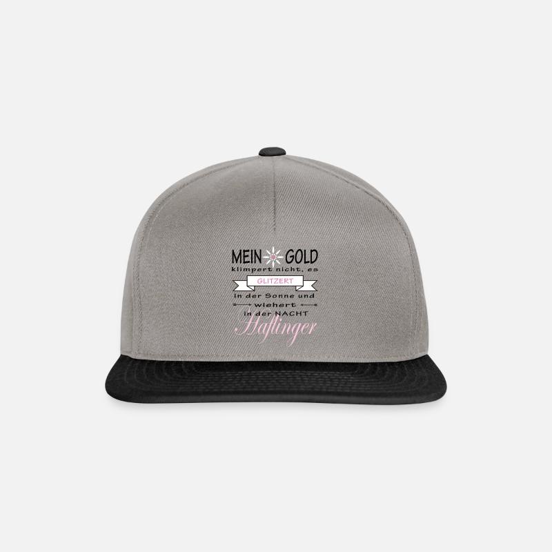 Haflinger Glitzer - Snapback Cap - Graphit/Schwarz