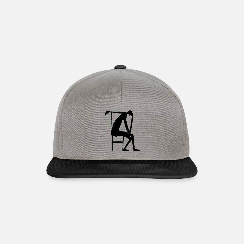 Franz Kafka - The Thinker - Snapback Cap - graphite/black