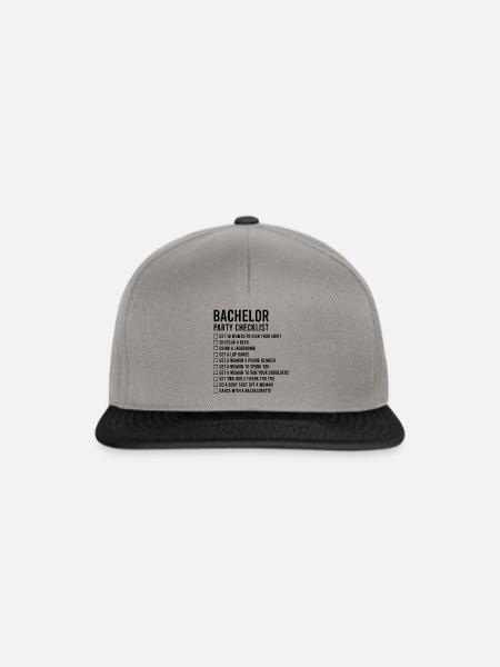 Junggesellenabschied - Snapback Cap - Graphit/Schwarz