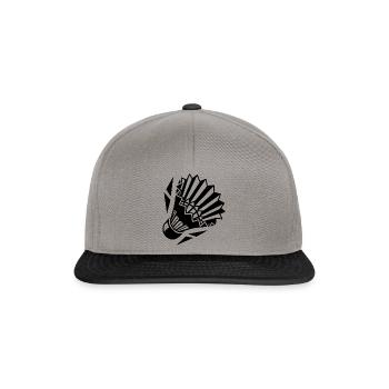 Raquette de badminton Racketlon Shuttlecock Squash - Casquette snapback - gris graphite/noir - Devant