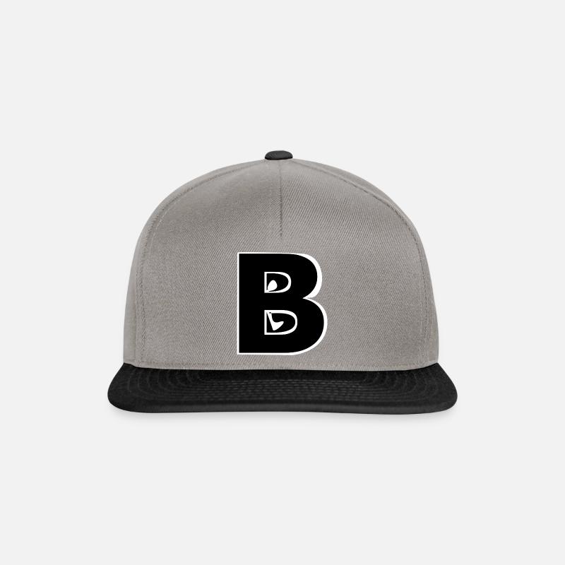 B - Snapback Cap - Graphit/Schwarz