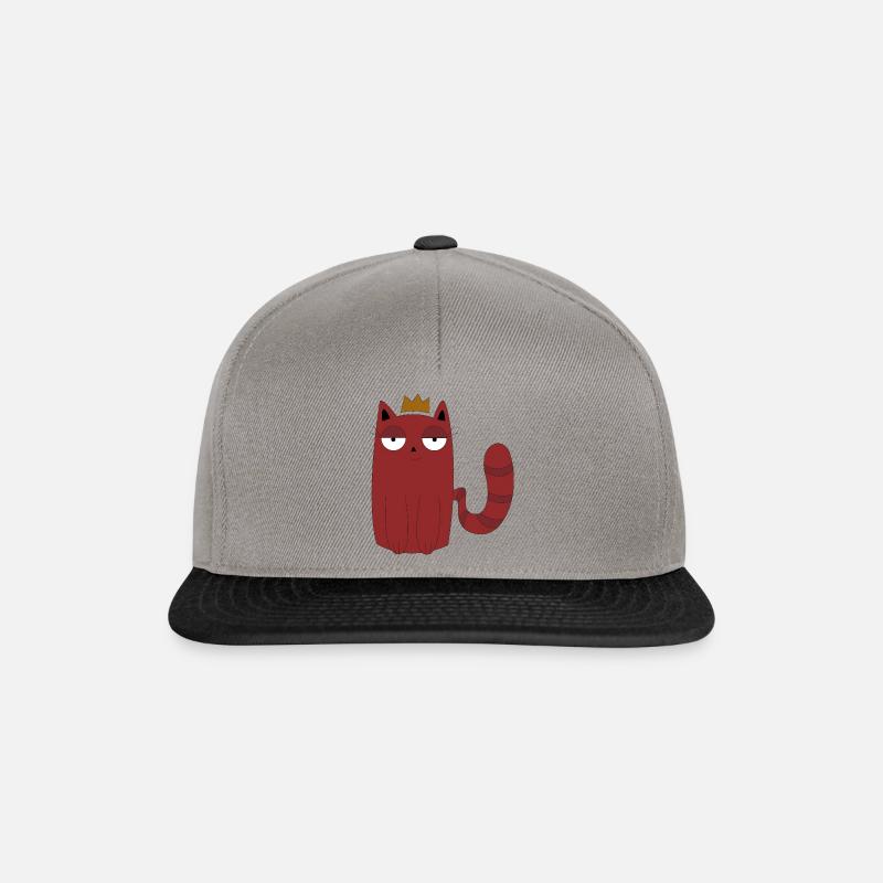 Königliche Katze - Snapback Cap - Graphit/Schwarz