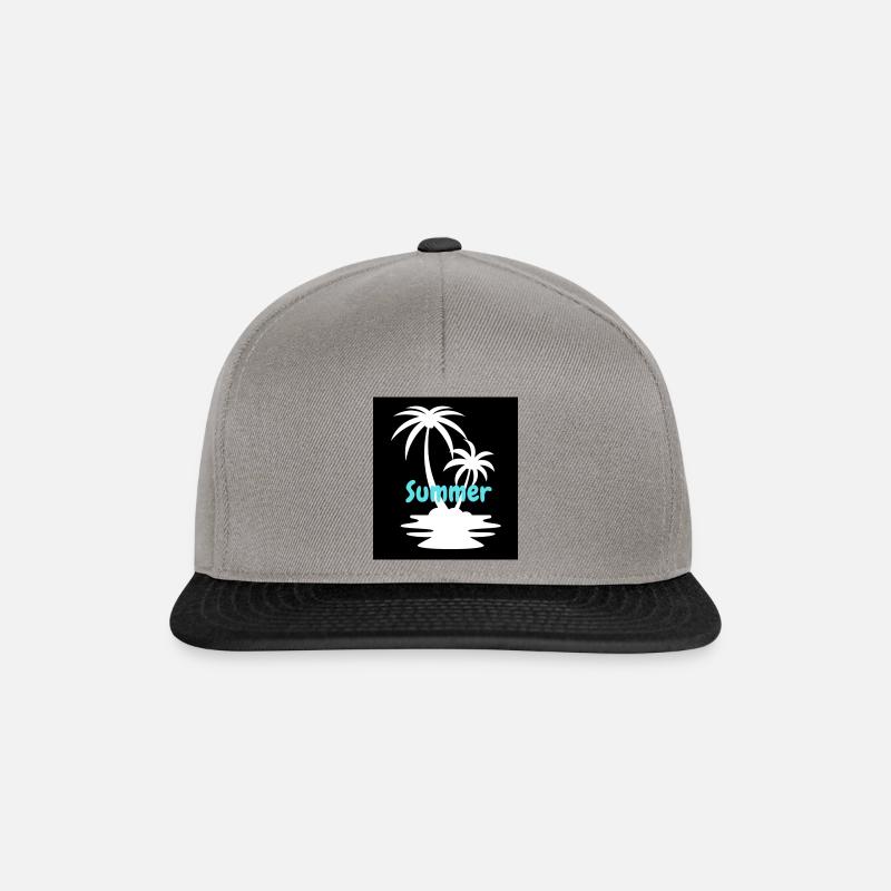 Sommer-Palmen design - Snapback Cap - Graphit/Schwarz