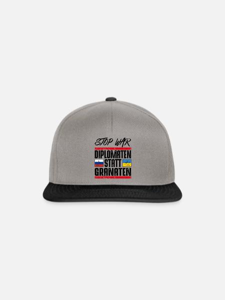 NO WAR - Snapback Cap - Graphit/Schwarz