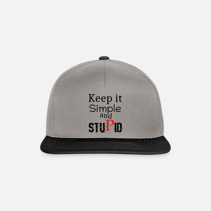 keep it simple and stupid - Snapback Cap - Graphit/Schwarz