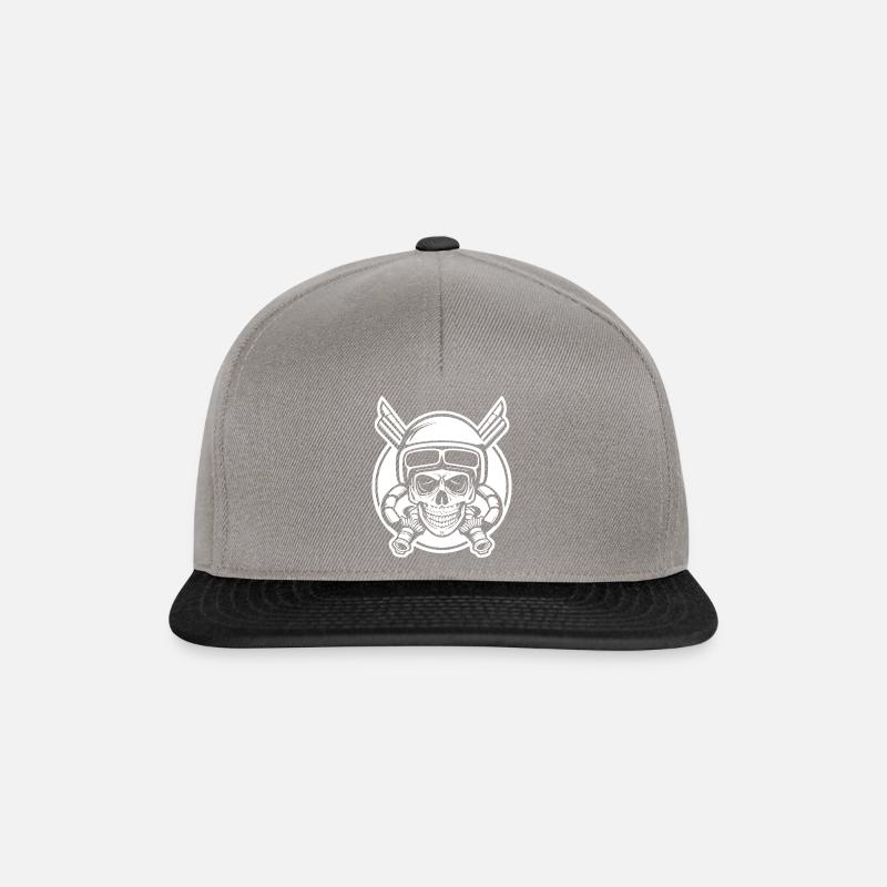 Totenkopf - Snapback Cap - Graphit/Schwarz