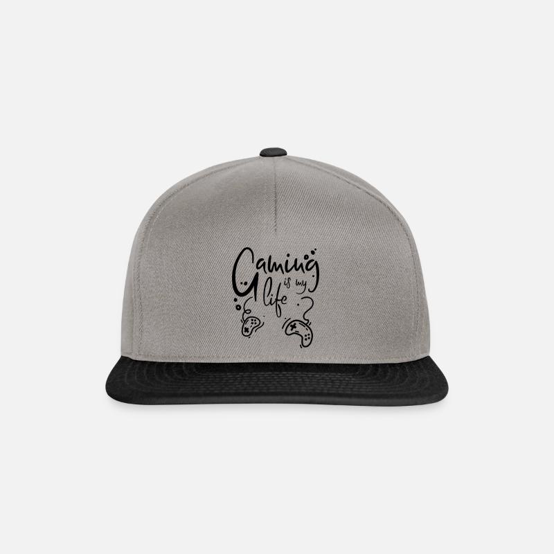 Gaming is my life - Snapback Cap - Graphit/Schwarz