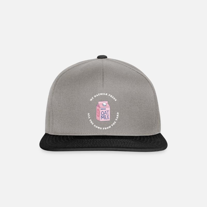 OatMilk(dark backround) - Snapback Cap - Graphit/Schwarz