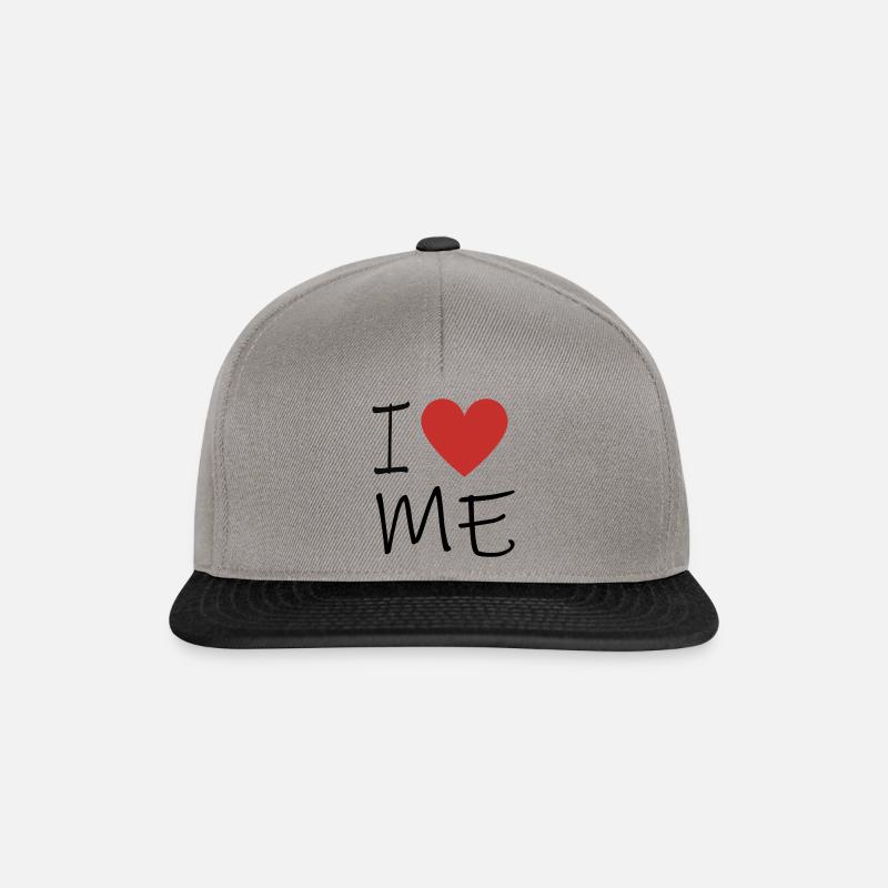 I love MEE - Snapback Cap - Graphit/Schwarz