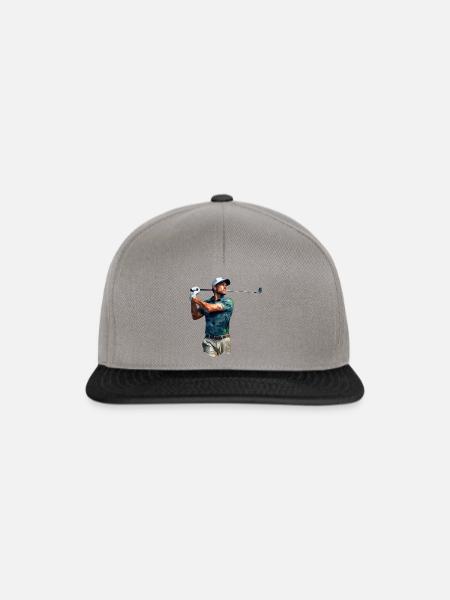 Golfer im Polygon Style - Snapback Cap - Graphit/Schwarz