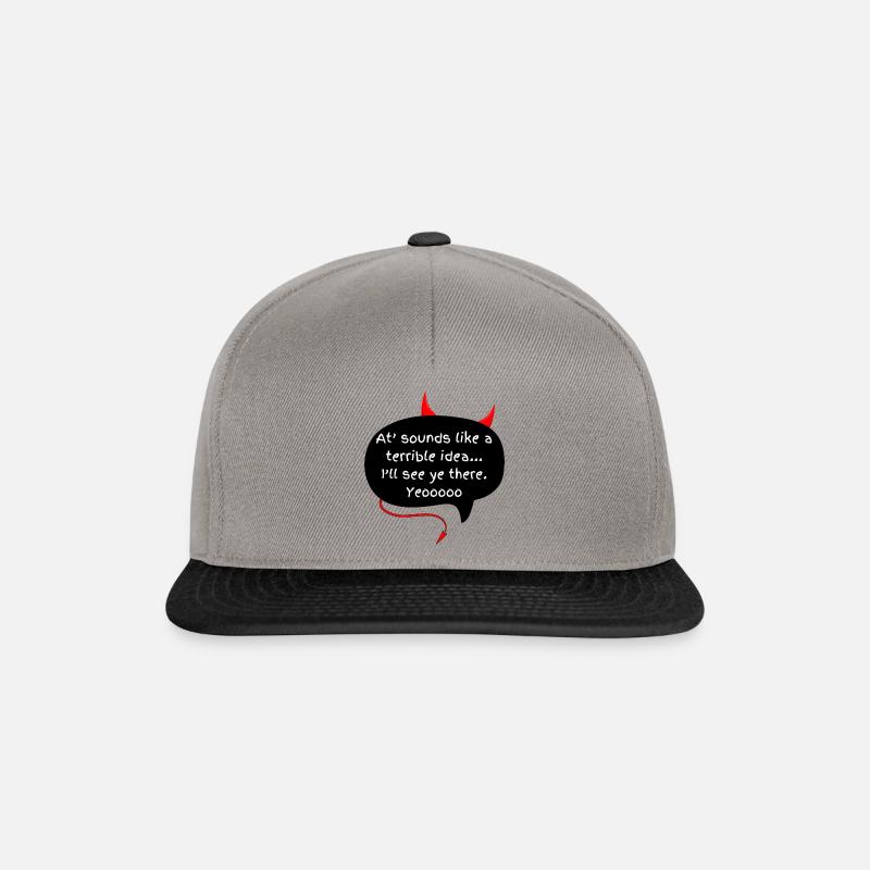 Funny and Mischievous Little Devil - Bad Idea - Snapback Cap - graphite/black