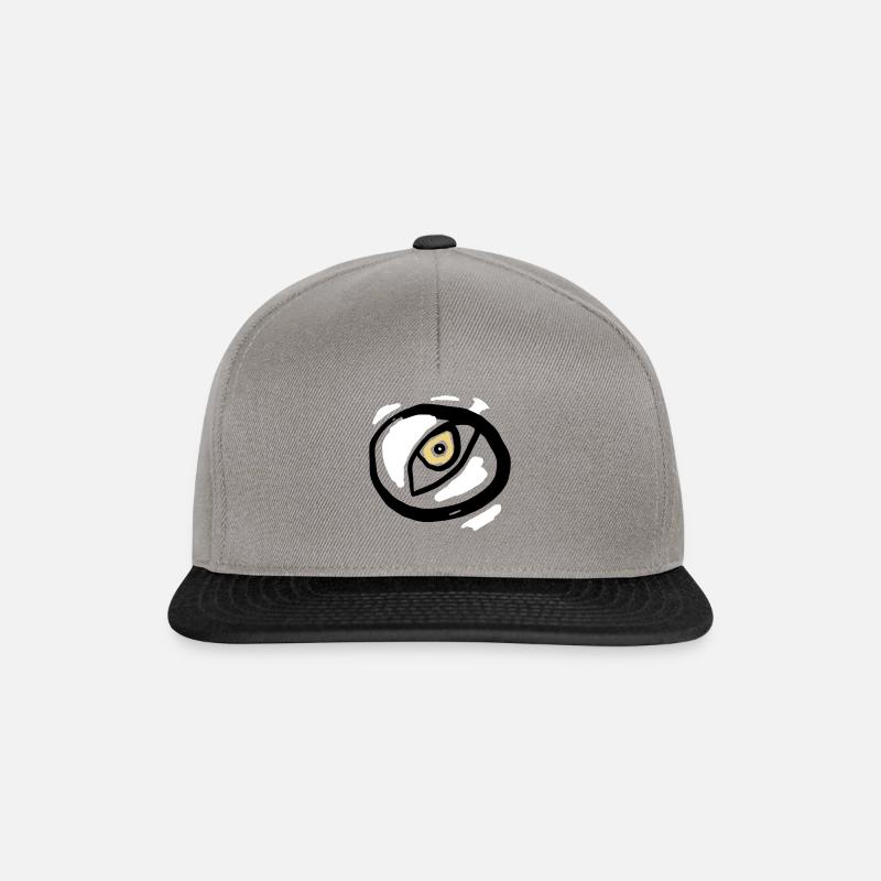 Oeil - Symbolisme - Casquette snapback - gris graphite/noir
