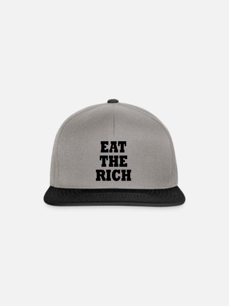 Eat the rich - Snapback Cap - Graphit/Schwarz