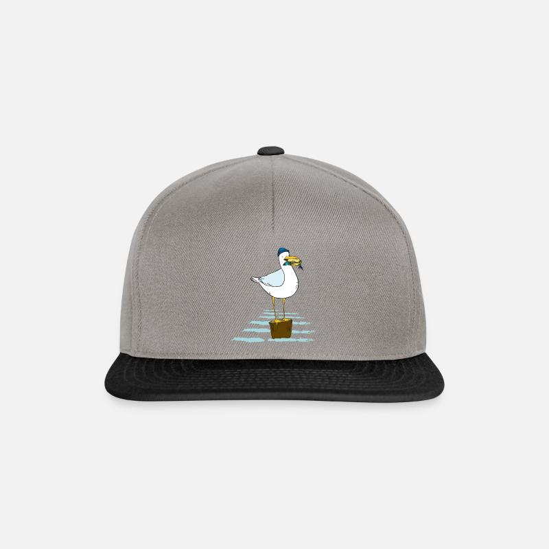 mouette - Casquette snapback - gris graphite/noir