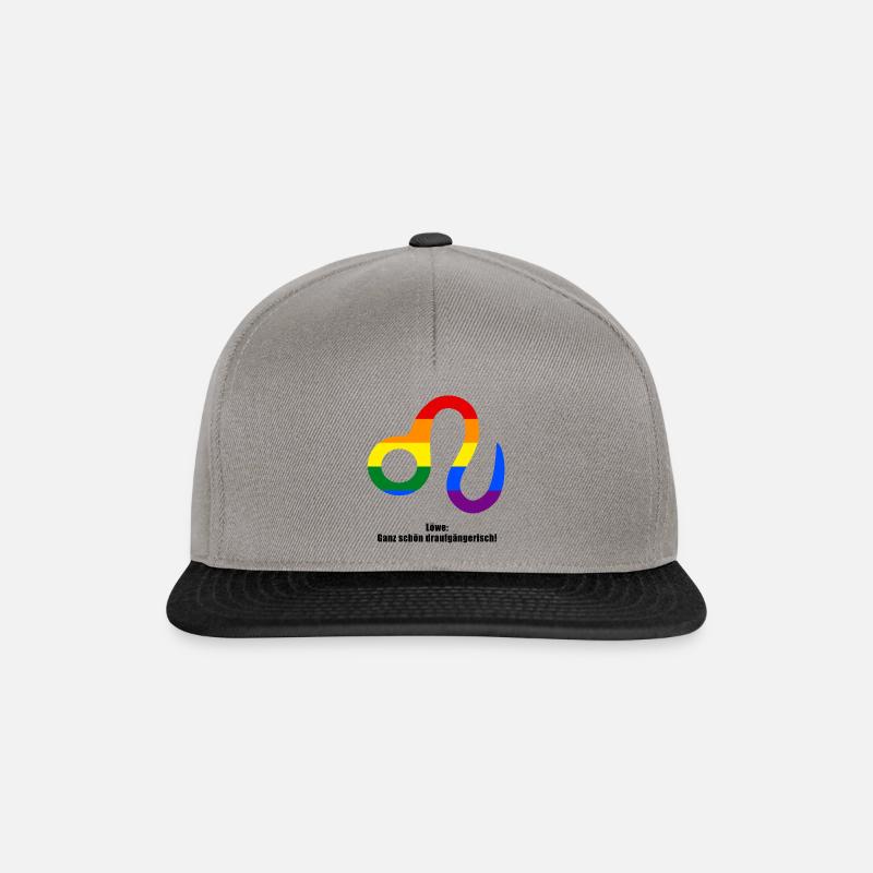 Sternzeichen Löwe Pride Design - Snapback Cap - Graphit/Schwarz