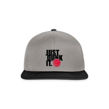 JUST DUNK IT - Snapback Cap - graphite/black - Front