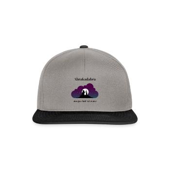 Abrakadabra morgen hab ich Kater - Snapback Cap - Graphit/Schwarz - Vorne