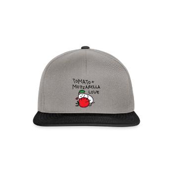 Paire tomate et mozzarella (b) - Casquette snapback - gris graphite/noir - Devant
