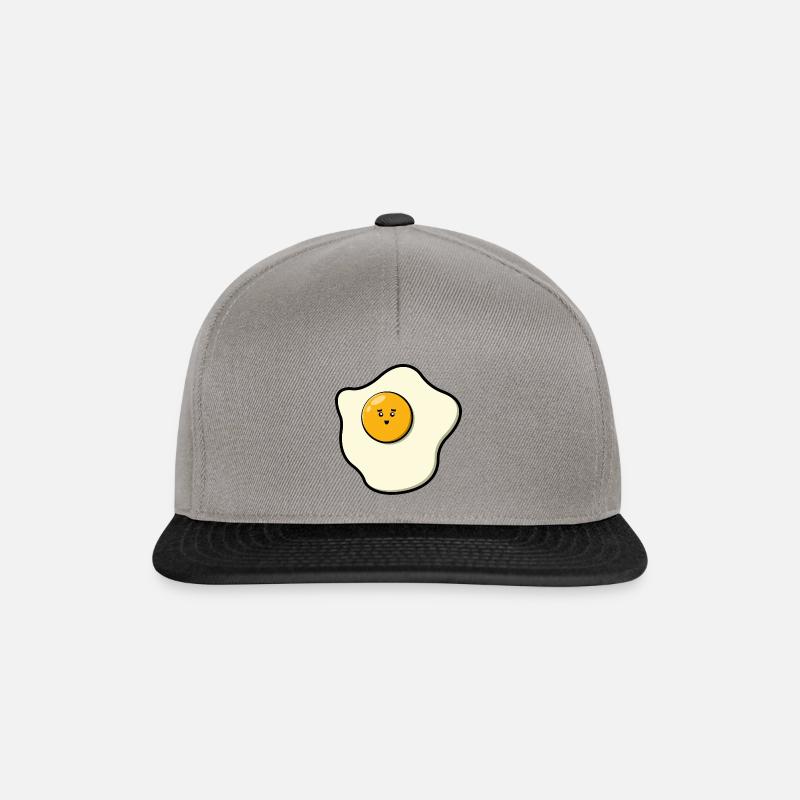Cute Fried Egg - Snapback Cap - graphite/black