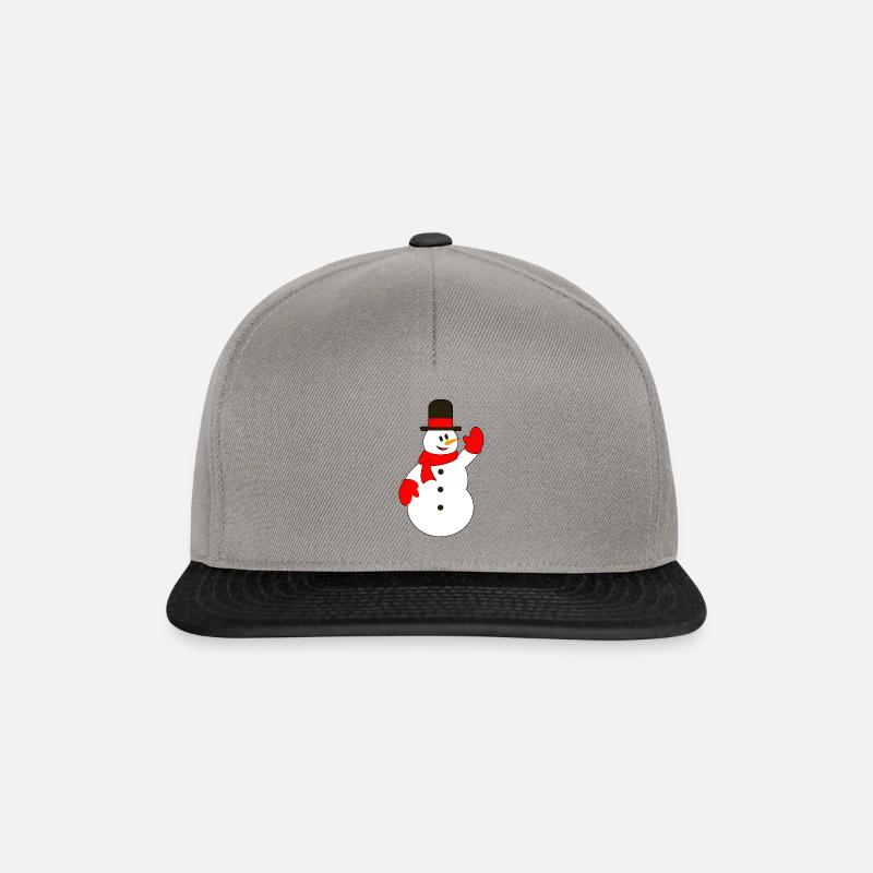 Schneemann mit Hutwedeln - Snapback Cap - Graphit/Schwarz