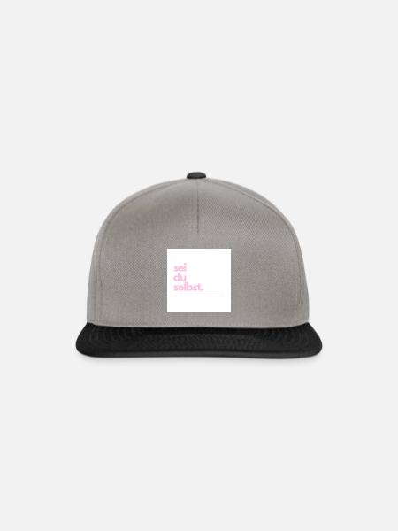 Sei du selbst - Snapback Cap - Graphit/Schwarz
