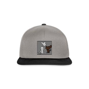 BTC Pinky and Brain dummes Geld und geniales Geld - Snapback Cap - Graphit/Schwarz - Vorne