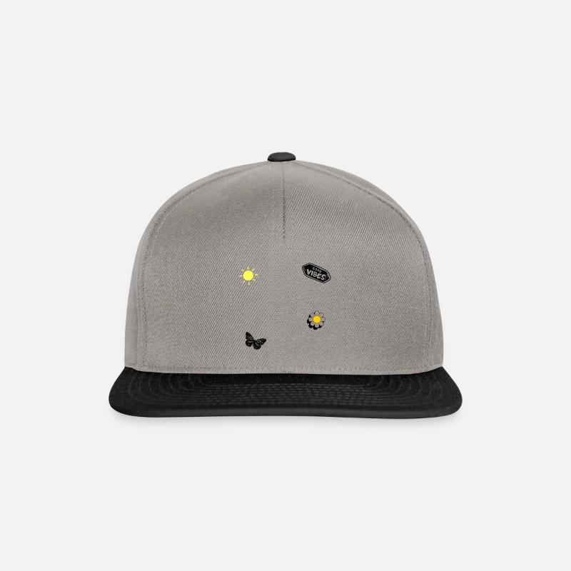 Good Vibes, Skate Style - Snapback Cap - graphite/black