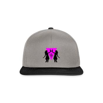 Silhouette de fille de fête célébrant la consommation d’alcool - Casquette snapback - gris graphite/noir - Devant