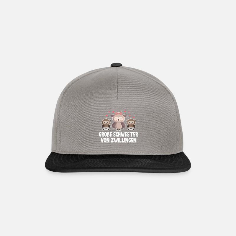 Regalo gemella gemella - Snapback Cap - grigio grafite/nero