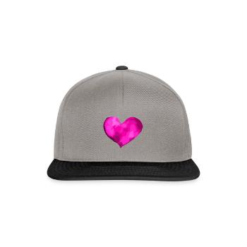 Heart symbol love in love - Snapback Cap - graphite/black - Front