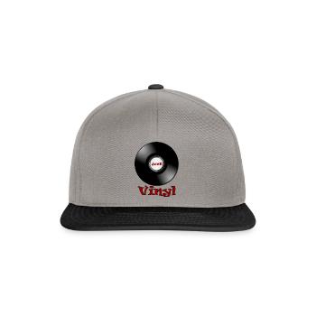 Disque vinyle - platine - Casquette snapback - gris graphite/noir - Devant