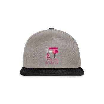 Coiffeur Coiffeur Laissez-moi redresser vos cheveux - Casquette snapback - gris graphite/noir - Devant