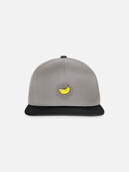 Banane Bananen Frucht Obst Geschenk - Snapback Cap - Graphit/Schwarz